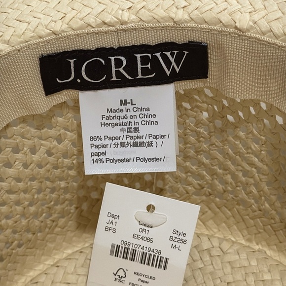 J.Crew open weave straw hat NWT - Picture 3 of 5